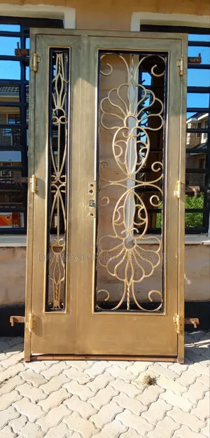 Golden Steel Main Door With Stylish Design