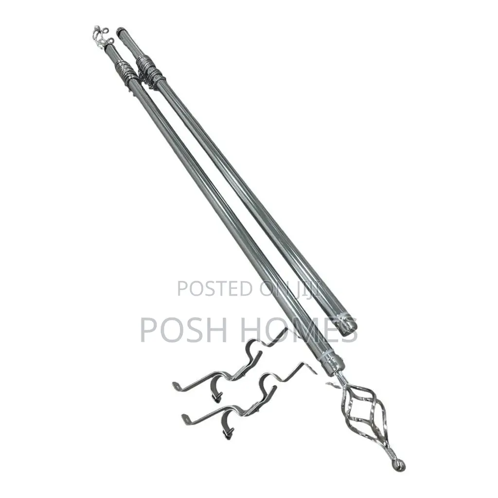 Silver Extebdable Curtain Rods