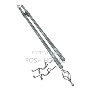 Silver Extebdable Curtain Rods