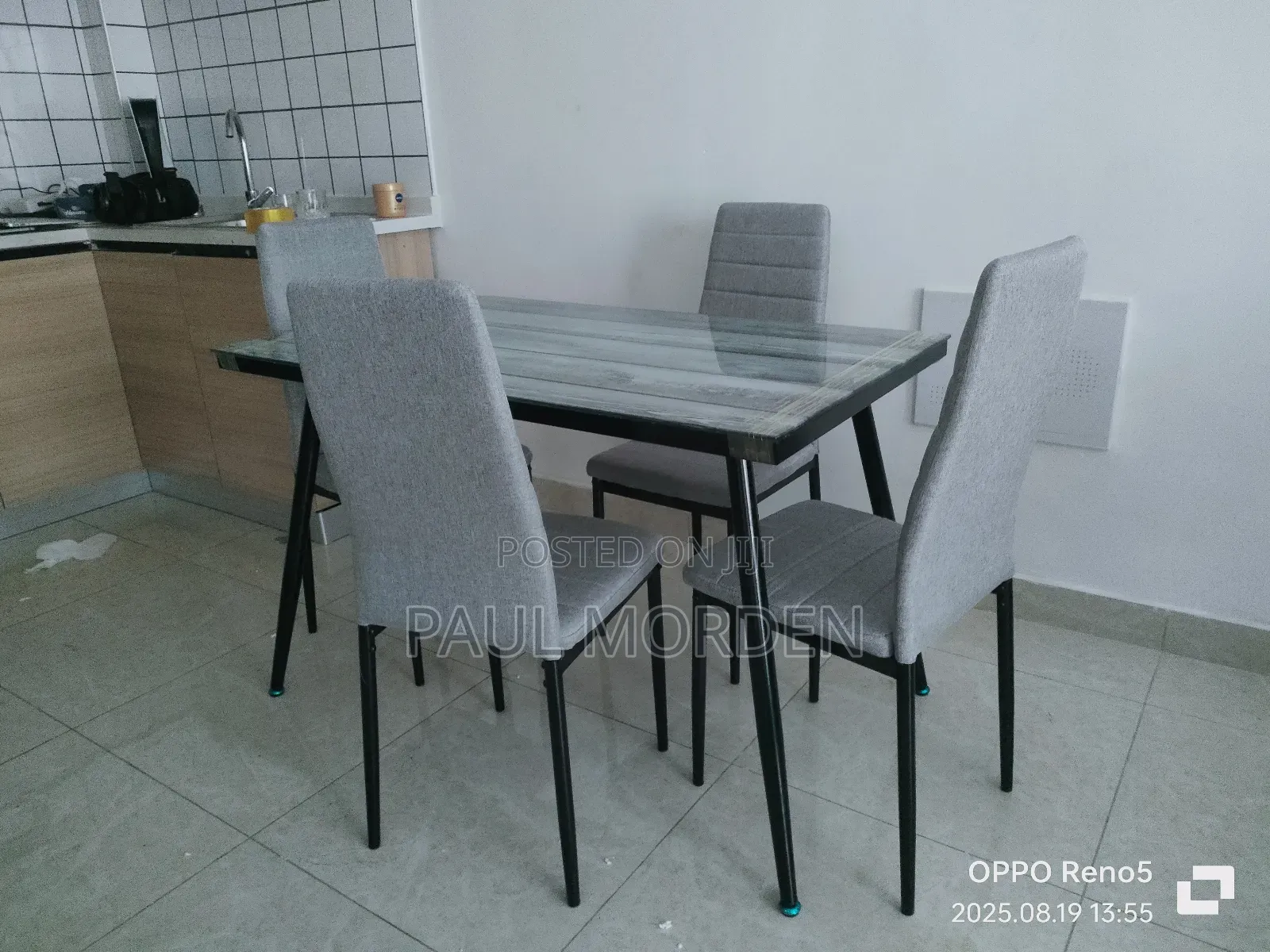 Four Seater Gray Dining Set