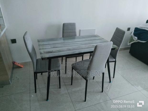 Four Seater Dining Table With 4 Dining Chairs