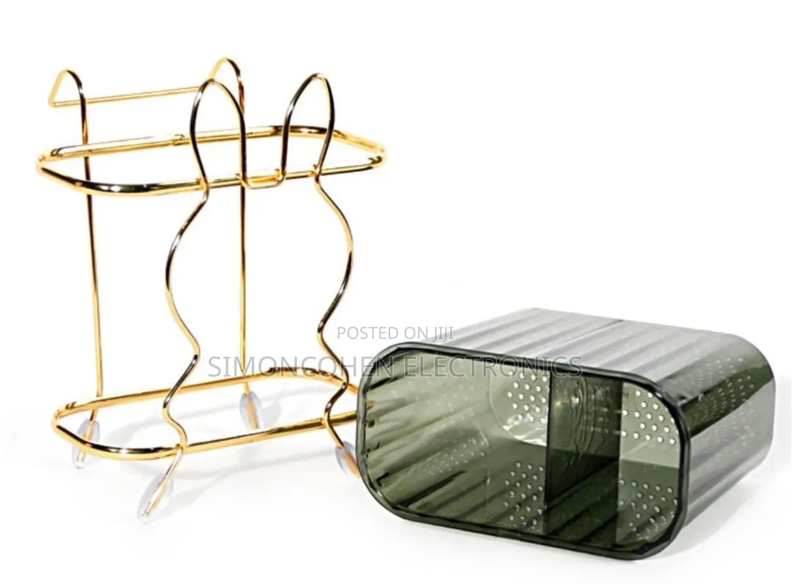 Acrylic Spoon Holder With Gold Stand