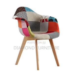 Dining Chair; Art Seat Multicolor Patchwork Dining Chair
