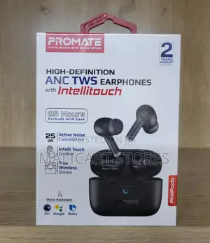 Promate Propods High-Definition Anc TWS Earphones With Intellitouch