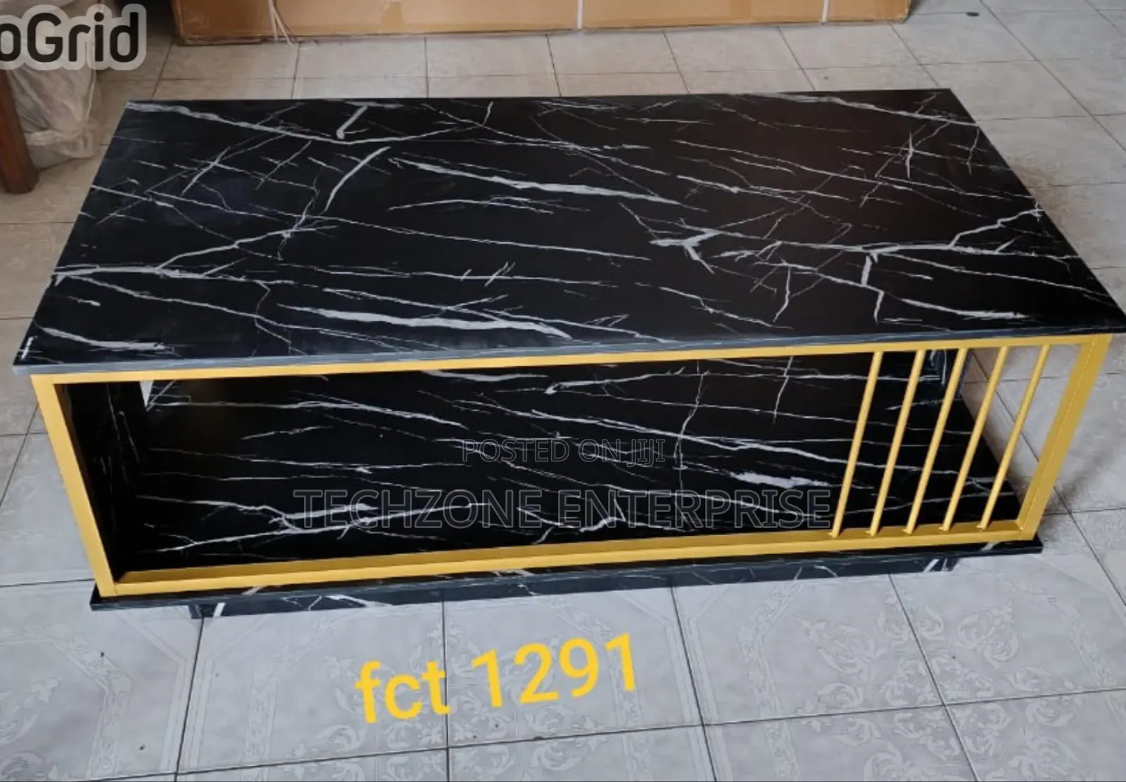High Quality Executive Black Marble Coffee Table 