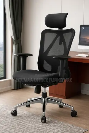 Office Seat: Orthopedic High Back Mesh Swivel Seat