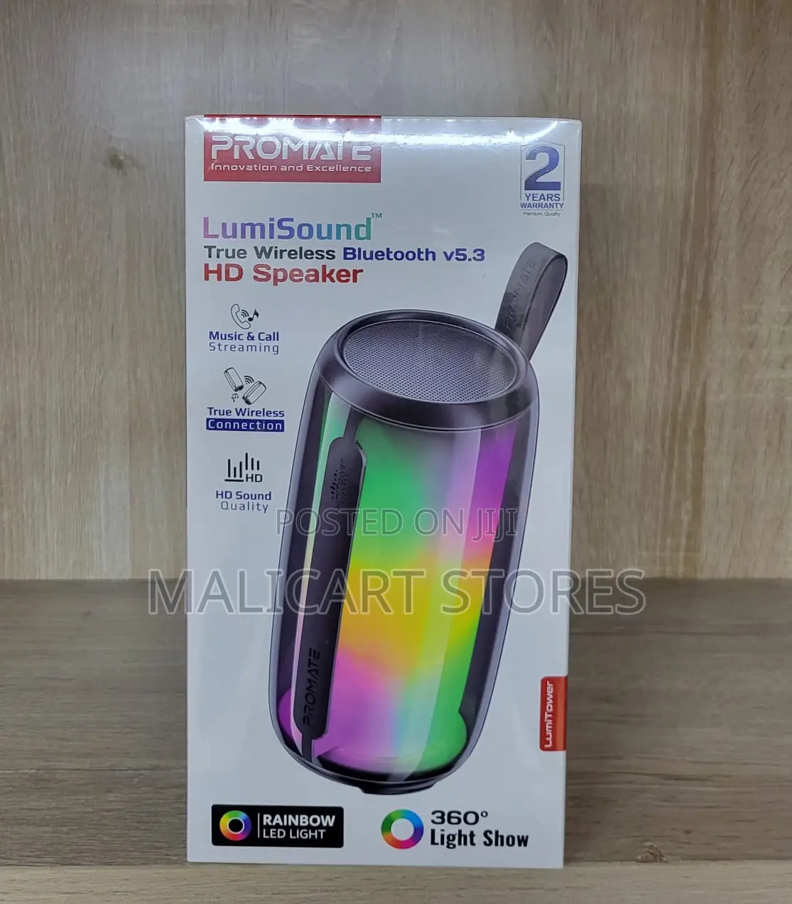 Promate Lumisound High Fidelity True Wireless Bluetooth Speakerlumibar