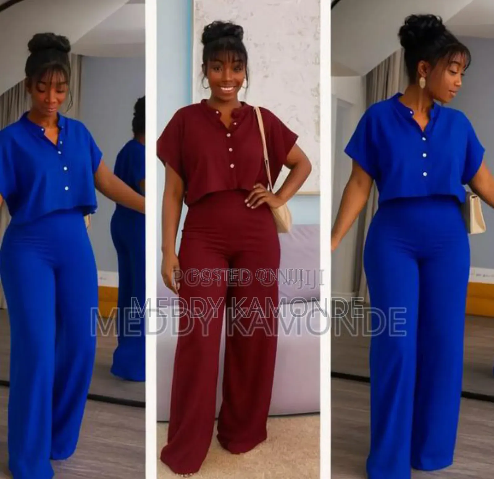 Blue 2pc Trouser Suit