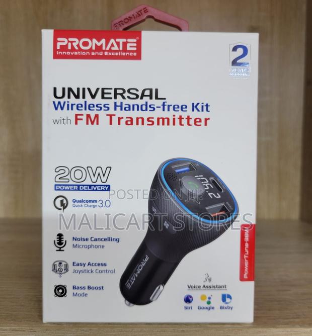 Promate Universal Wireless Hands-Free Kit With Fm Transmitter - main view