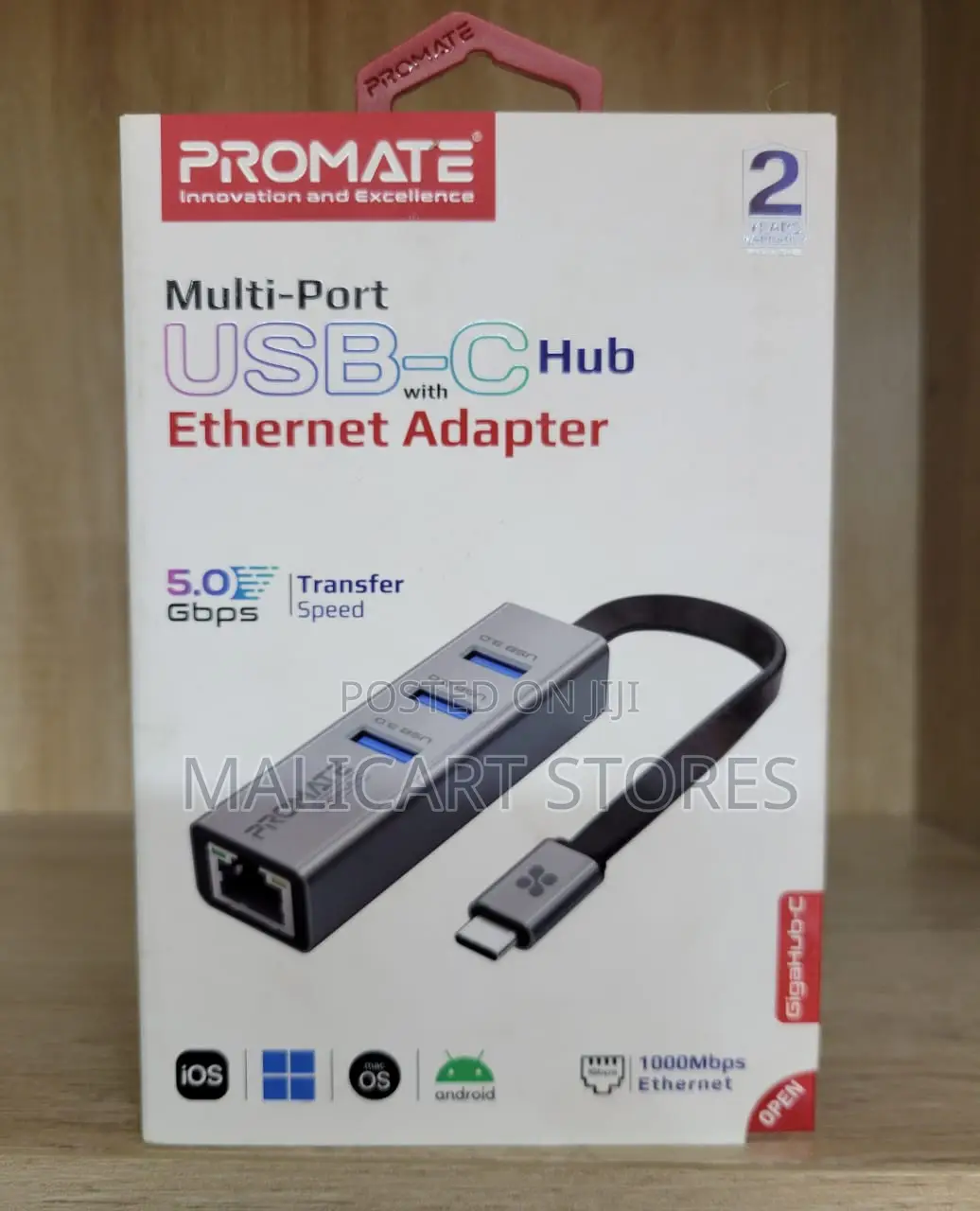 Promate Multi-Port Usb-C Hub (Gigahub-C) Ethernet Adapter