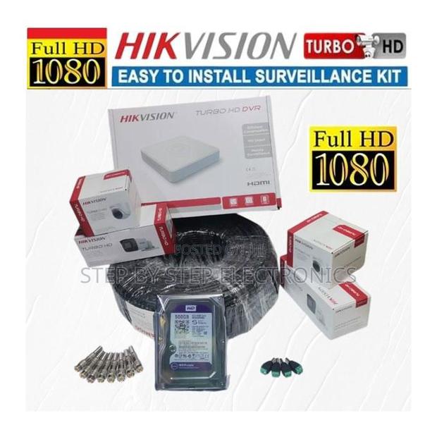 Hikvision CCTV Kit With 4 Bullet/Dome1080p Full Hd 2mp CCTV Cameras