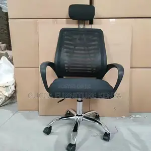Office Chair: Flexible Mesh Arm Headrest Office Chair