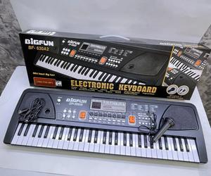 61 Keys Electric Piano With Microphone and Charging Cable - main view
