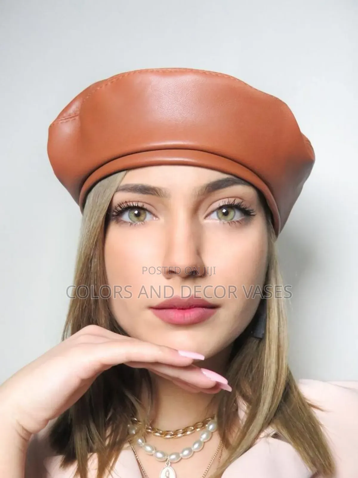 Leather Berets Available Brown and Black