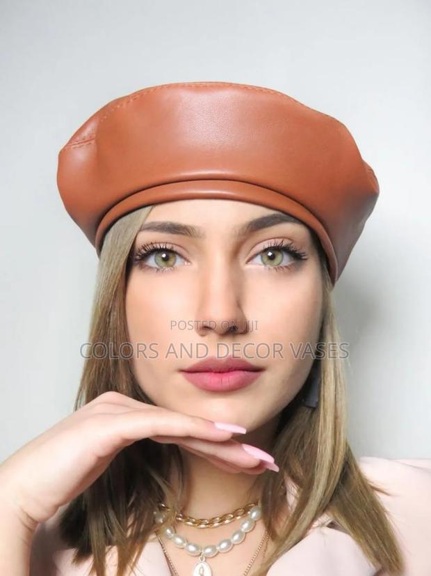 Leather Berets Available Brown and Black - main view
