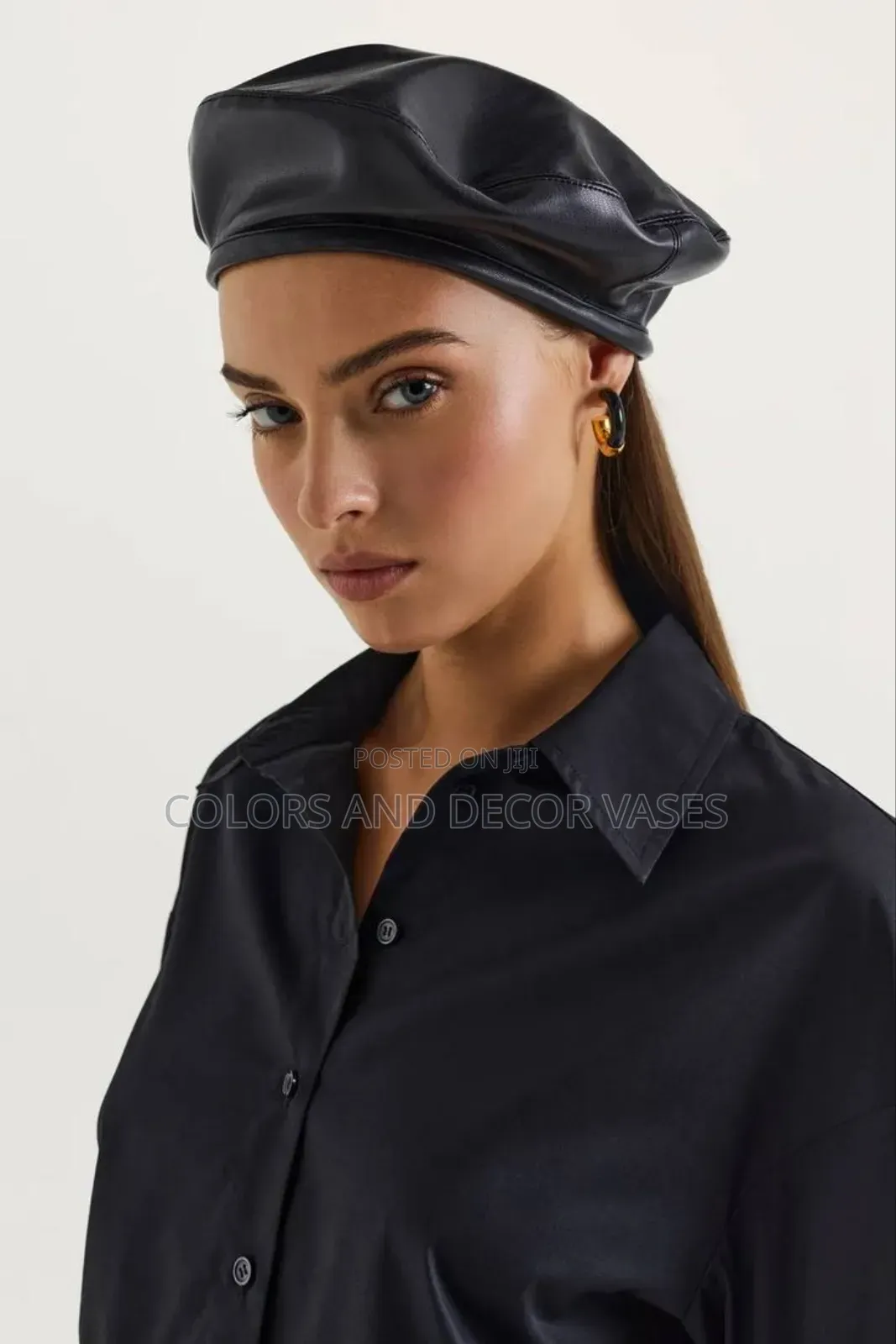 Leather Berets Available Brown and Black