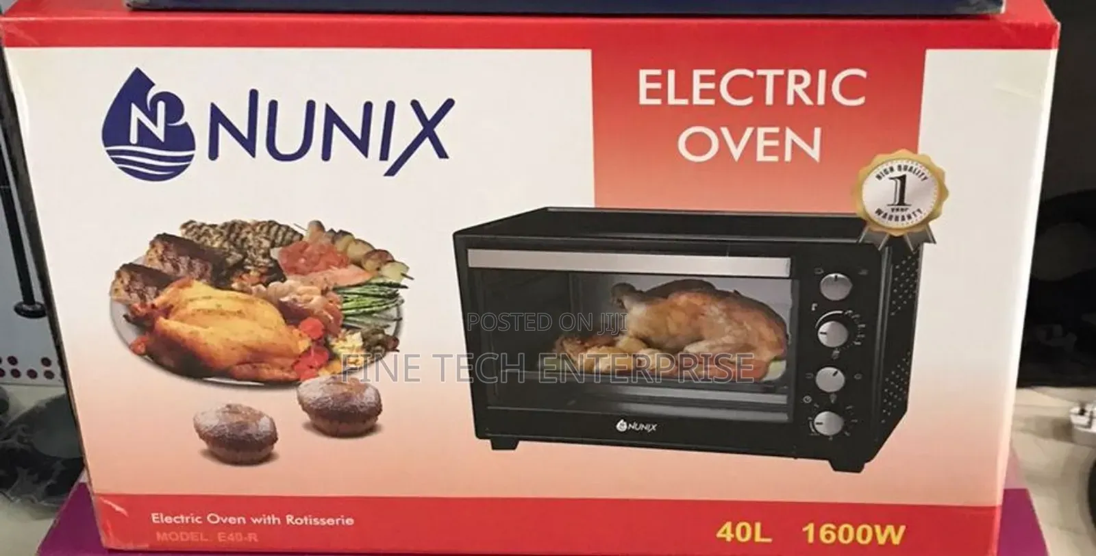 Nunix 4 Knob Settings 40 Litres Electric