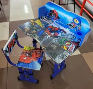 Spider Man Blue Executive Adjustable Kids Study Table Desk