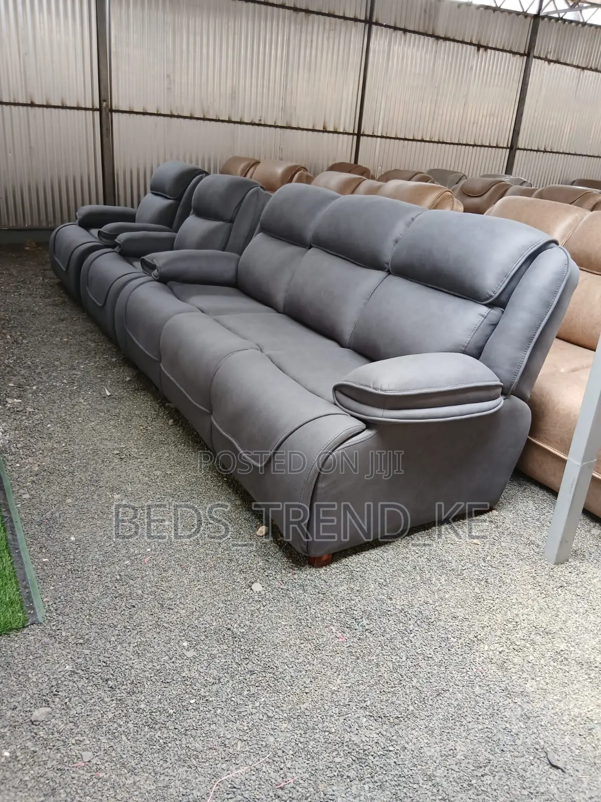 Royal Compact 5 Seater Semi Recliner Sofa 3.2