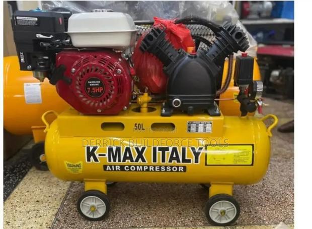K-Max Italy 50l Double Piston Petrol Driven Air Compressor - main view