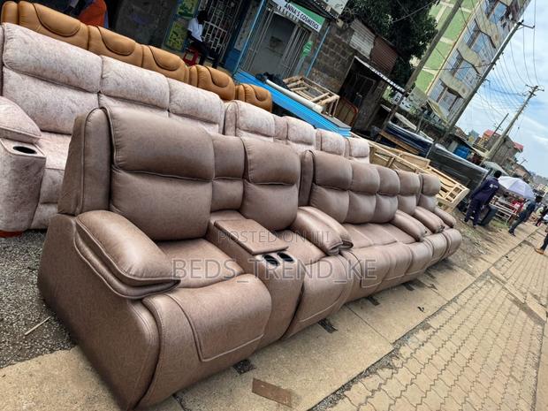 Simple Semi Recliner Sofa Set 7 Seater 3,2,1,1