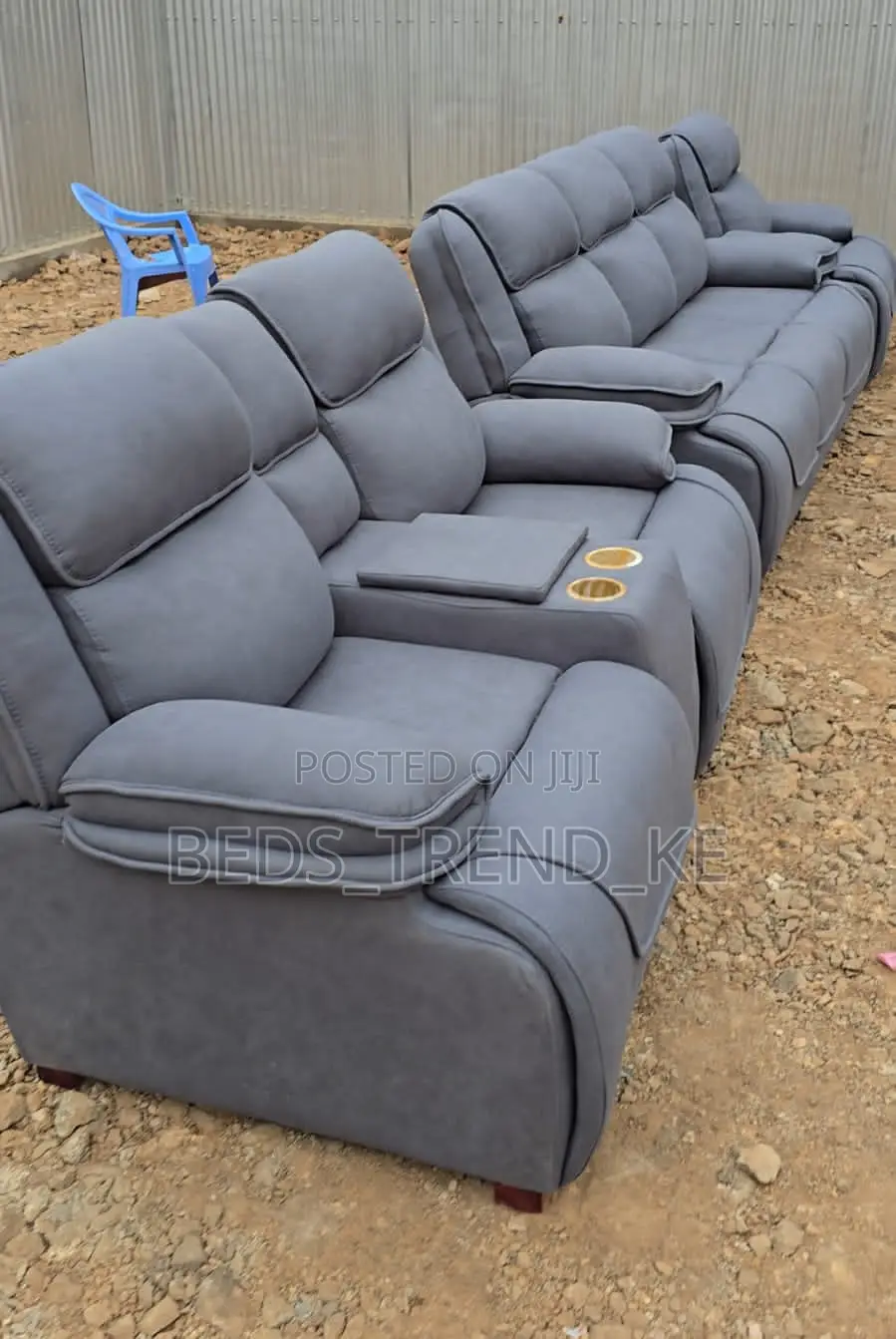 Energized 7 Seater Semi Recliner Sofa Set 3,2,1,1