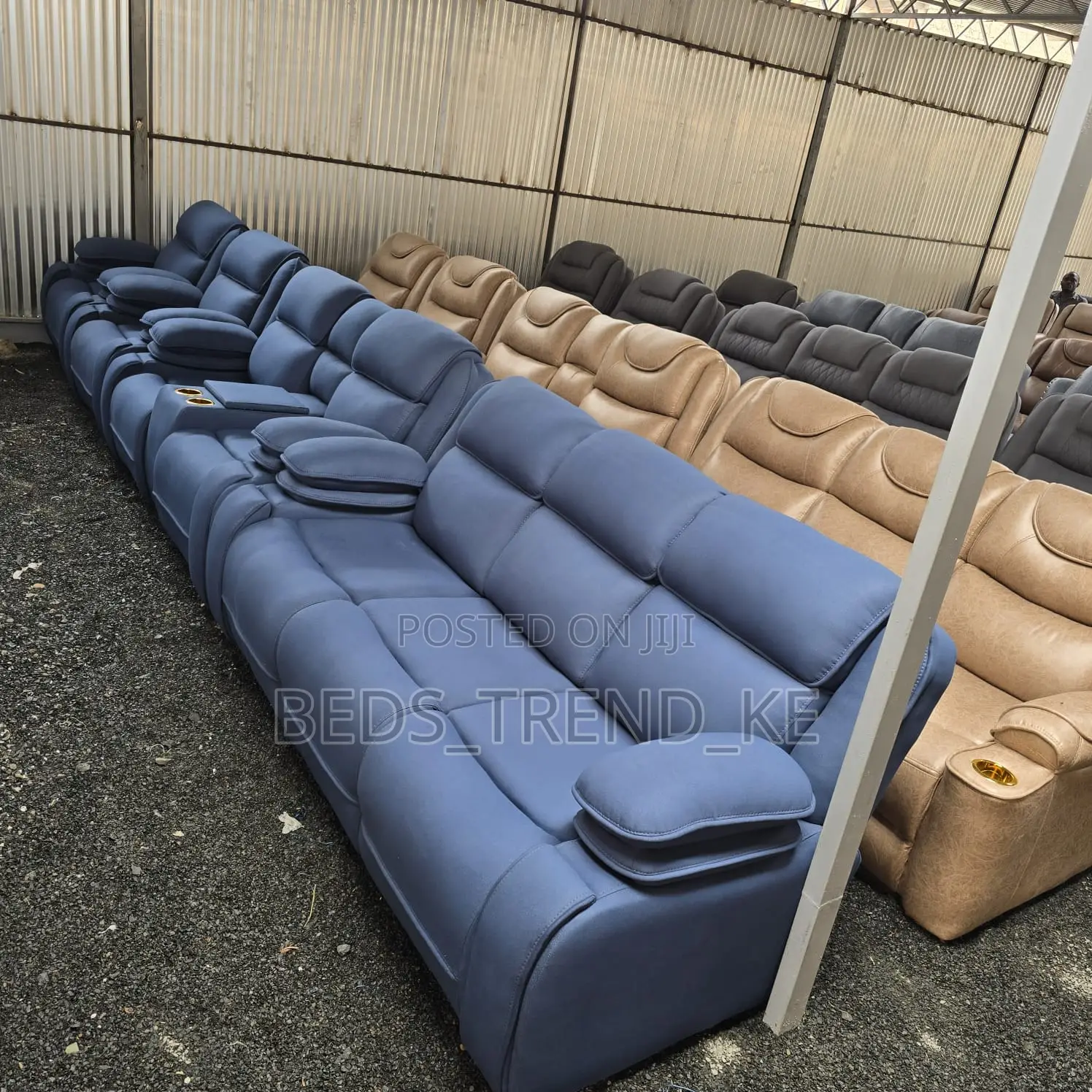 Soft 7 Seater Semi Recliner Sofa Set 3,2,1,1