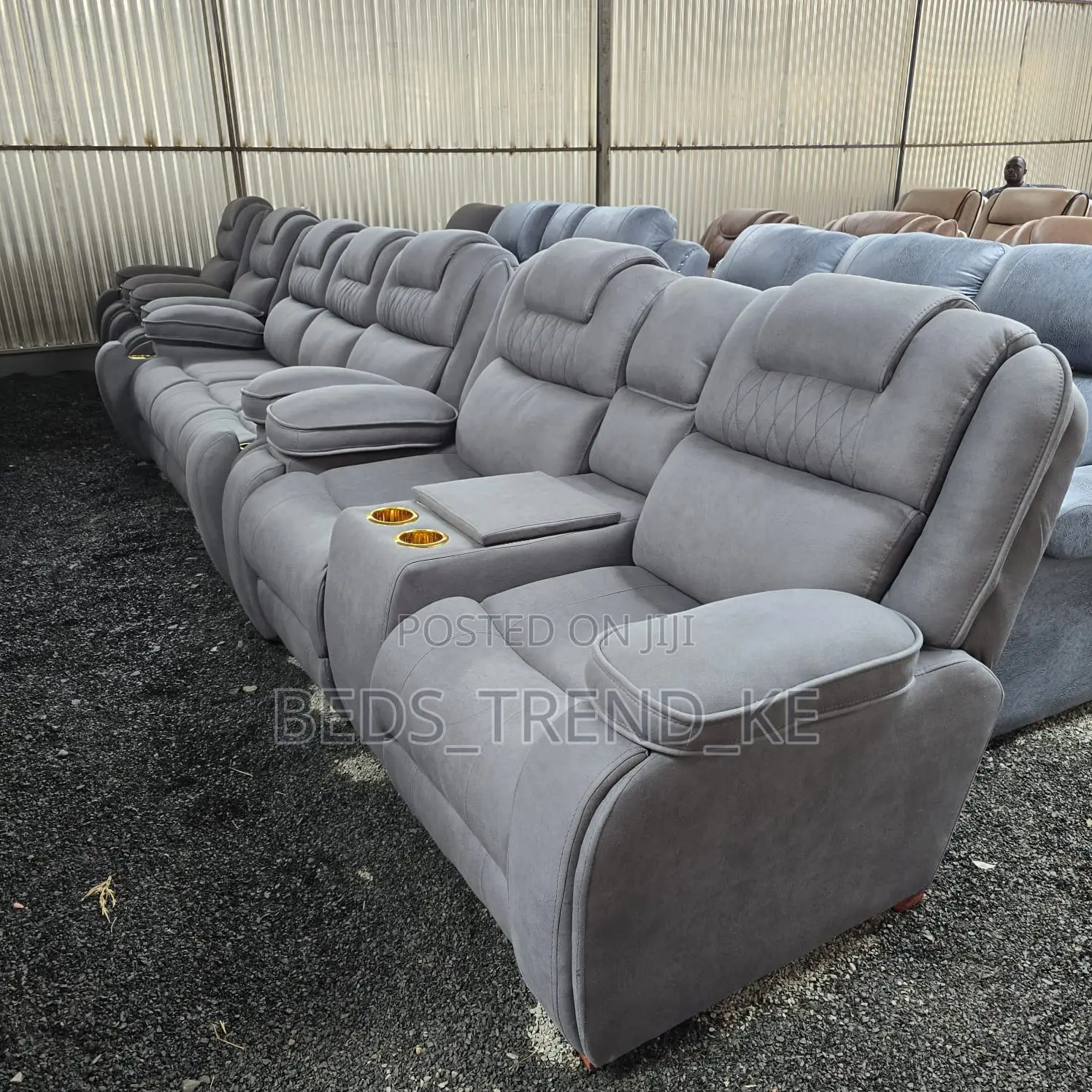 Common 7 Seater Semi Recliner Sofa 3,2,1,1