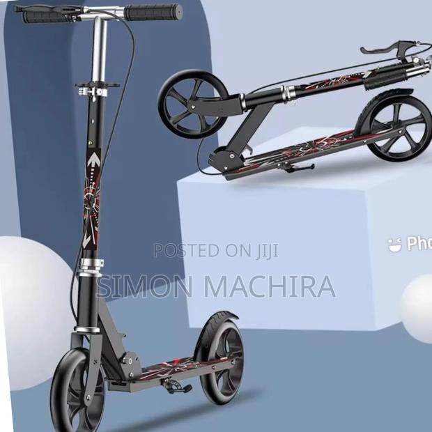 Adjustable Metallic Scooter With Brakes - thumbnail 3