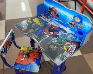 Spider Man Blue Executive Adjustable Kids Study Table Desk