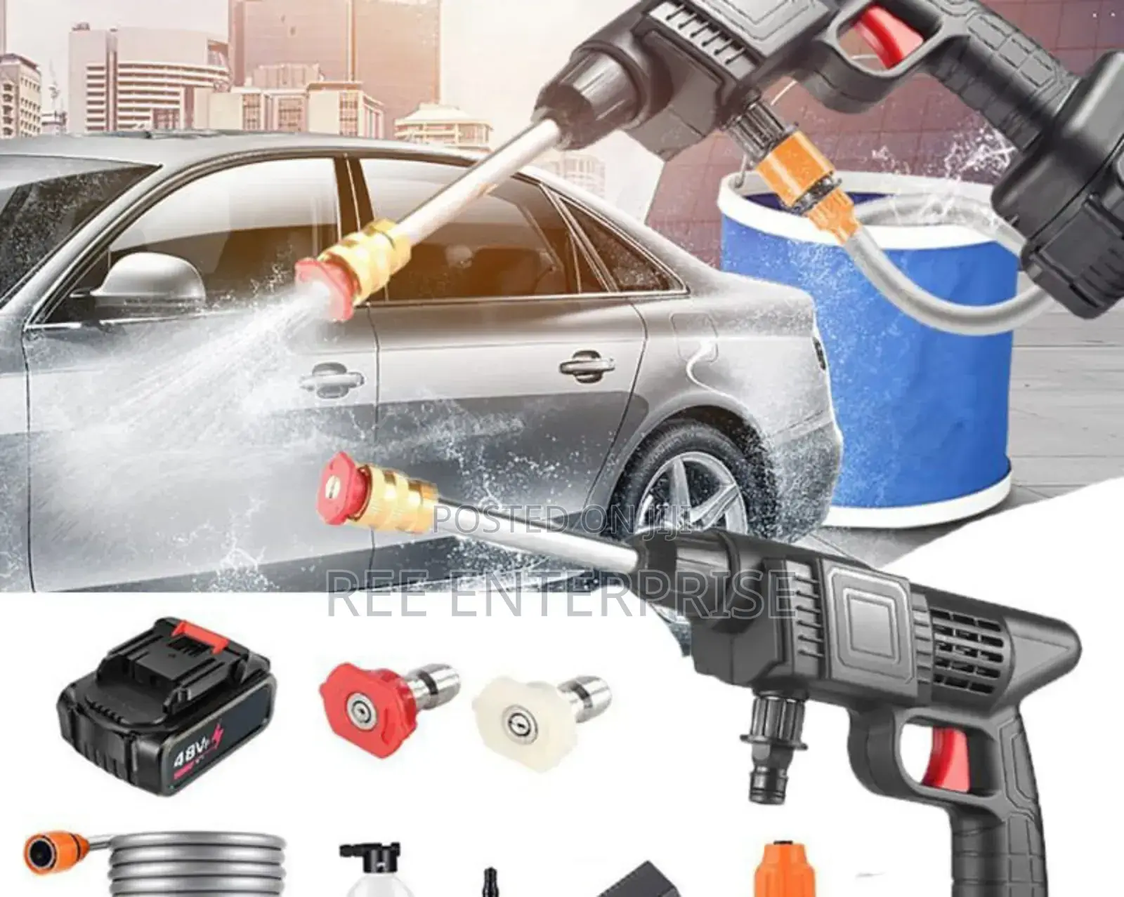 *Wireless Car Wash Spray Gun Machine With Portable 2 Lithium Battery