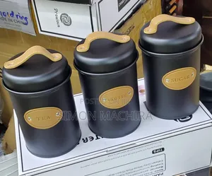 3pcs Alloy Canisters Sugar, Tea, Coffee Canisters Available