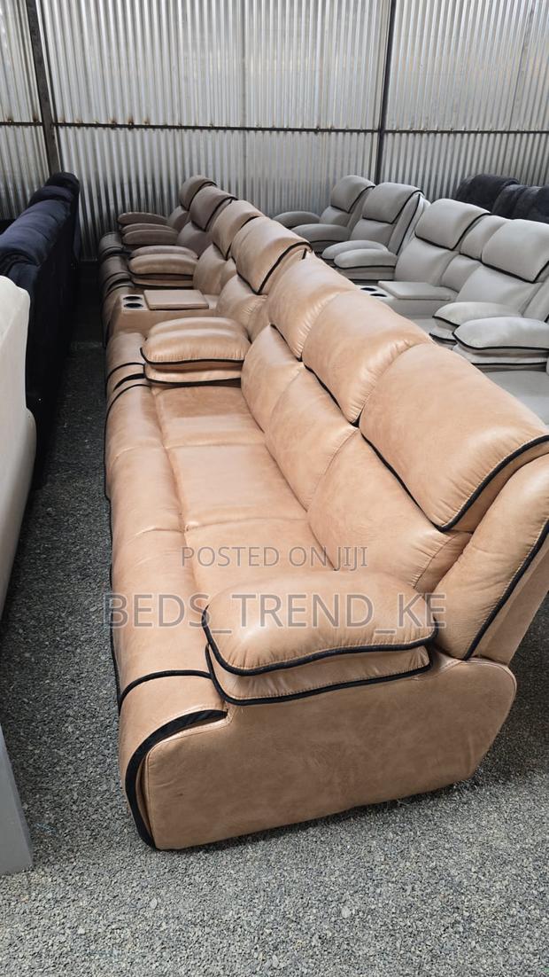 Modern Sleek 7 Seater Semi Recliner Sofa 3,2,1,1