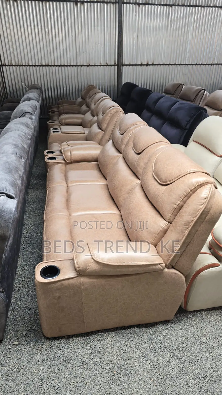 High-End 7 Seater Semi Recliner Sofa Set 3,2,1,1