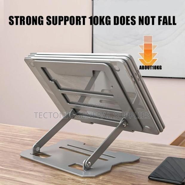 *Portable Adjustable Aluminium Laptop/Tablet Stand - thumbnail 3