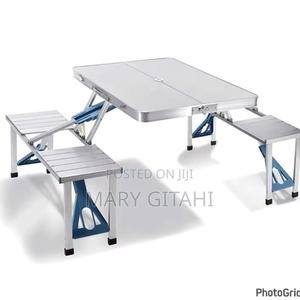 Camping Chair and Table Set With 4 Seats(With a Small Dent) - thumbnail 2