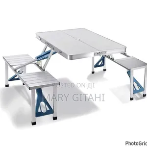 Camping Chair and Table Set With 4 Seats(With a Small Dent)