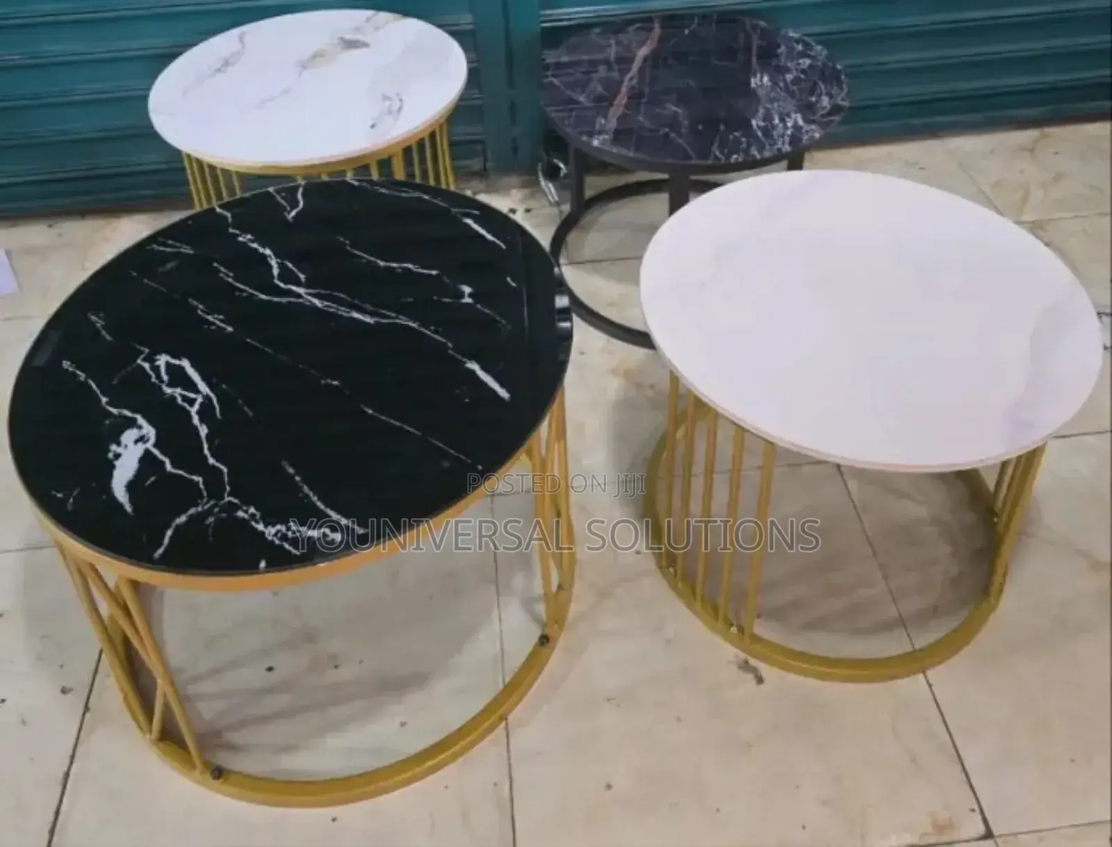 Single Piece Assembled Marble Table