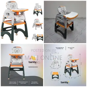 3-in-1 Baby High Chair With Removable Tray Multifunctional Highchair