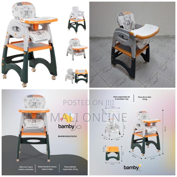 3-in-1 Baby High Chair With Removable Tray Multifunctional Highchair