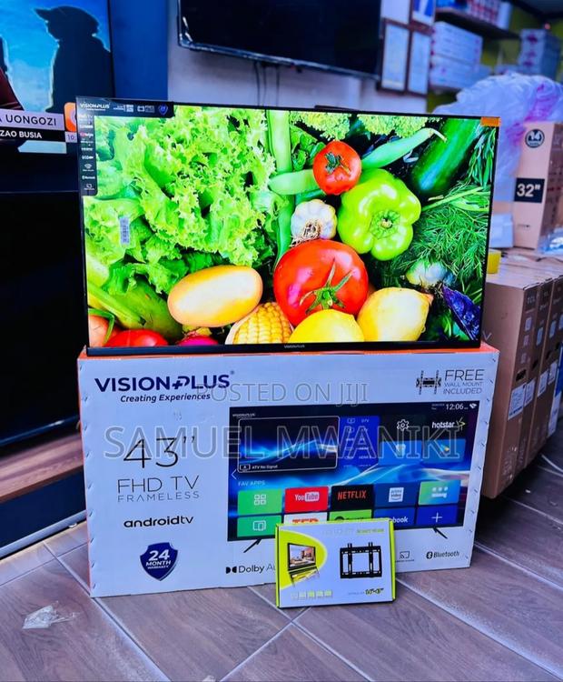 Vision Plus 43′′ Smart Android FHD 1080p Tv + Free Wall Bracket