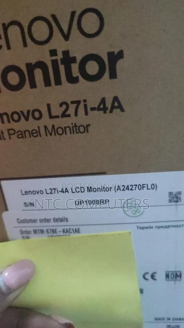 Lenovo L27i-4a 27" FHD Monitor, Integrated Speaker