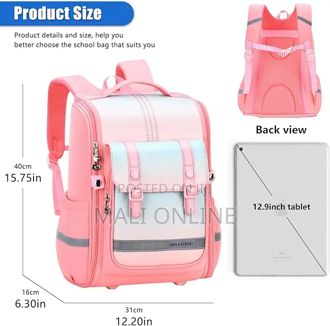 Large Capacity Kids School Backpack Waterproof Reflective Safety Bag