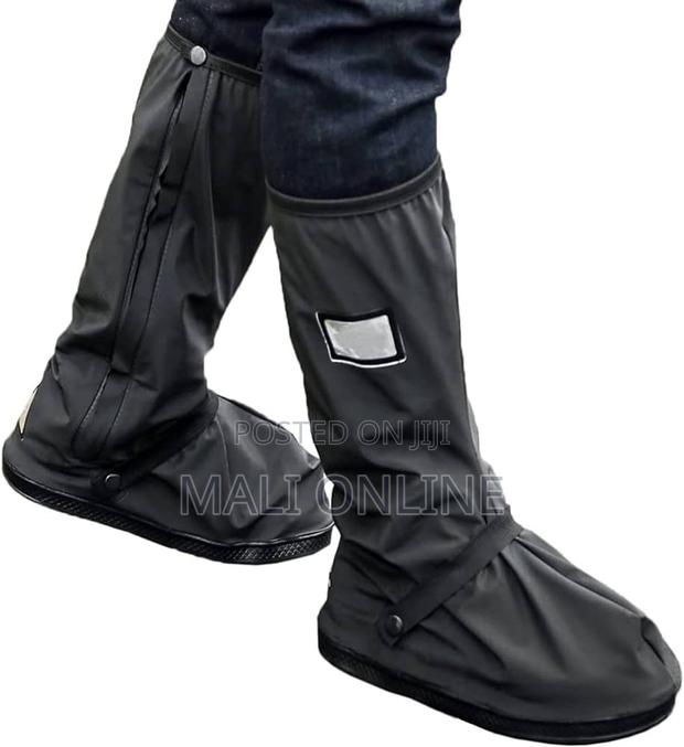Waterproof Rain Boot Shoe Covers Unisex Reusable Pvc Non-slip Overshoe - thumbnail 4