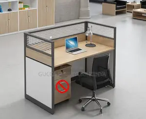 Office Desk: Individual Modern Partition Work Desk for Office