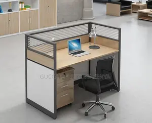 Office Desk: Individual Modern Partition Work Desk for Office