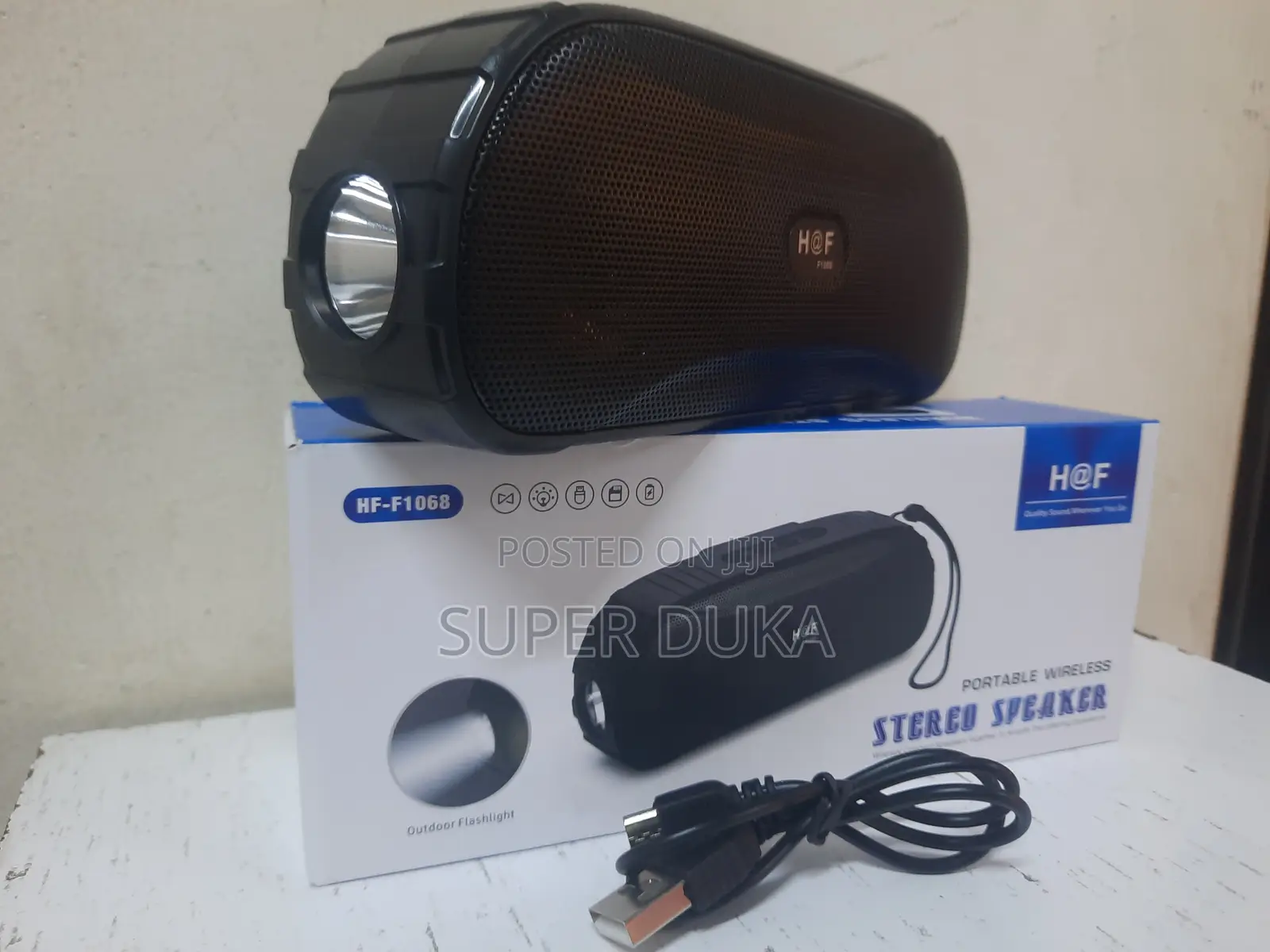 Torch.Hf-f1068 Portable Wireless Stereo Speaker.Usb.Fm.Bluetooth Radio