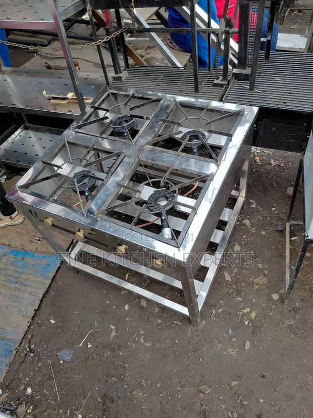 Square Stainless Steel 4 Burners - thumbnail 2