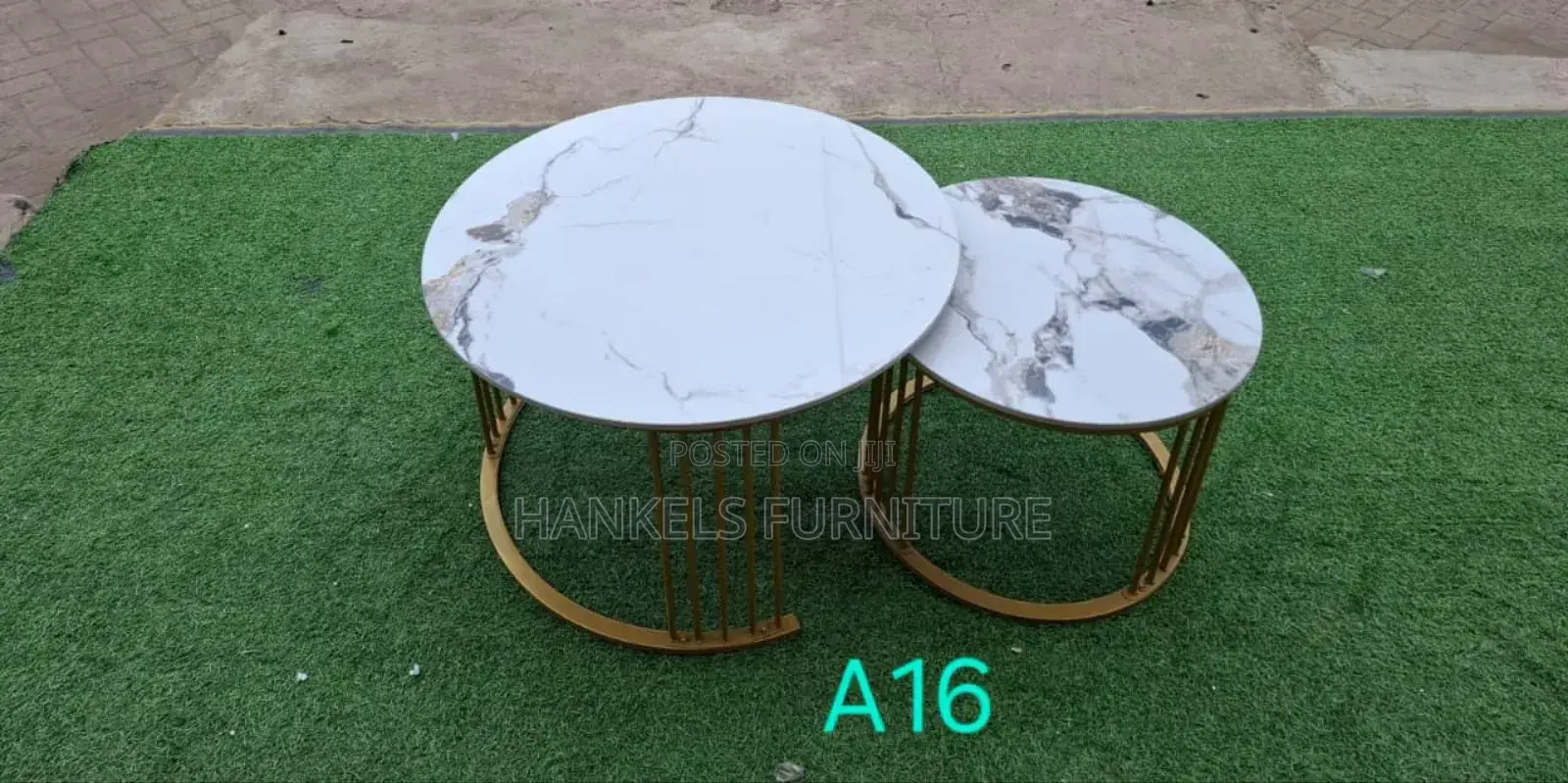 Marble Effect Round Coffee Table
