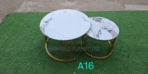 Marble Effect Round Coffee Table